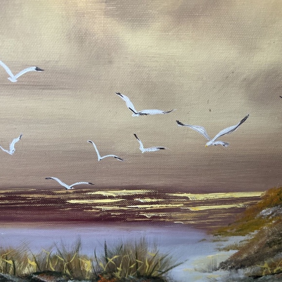 Vintage Coastal Lighthouse Oil Painting Canvas12x16 Seaside Nautical Decor VGUC - Picture 3 of 8